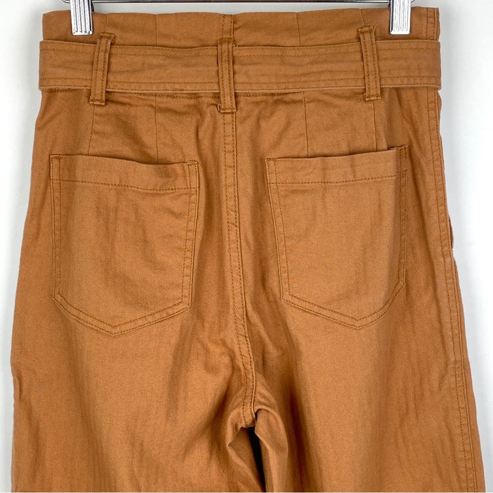 Madewell Herringbone Paperbag Pants in Warm Hickory - Picture 7 of 12